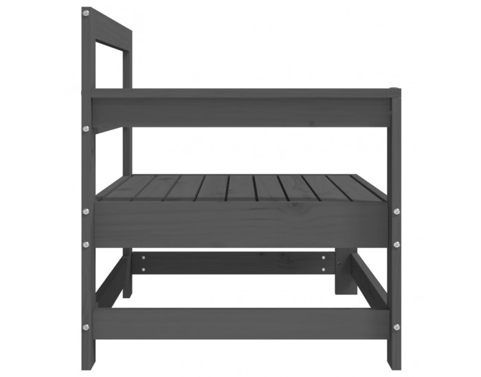 Sonata H Градински ъглови дивани, 2 бр, сиви, бор масив