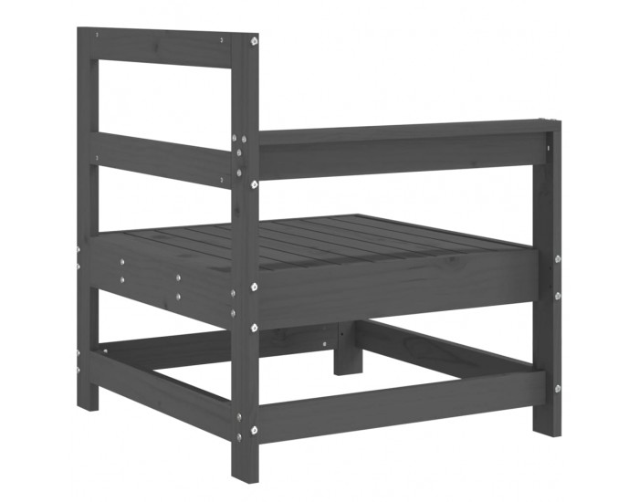 Sonata H Градински ъглови дивани, 2 бр, сиви, бор масив