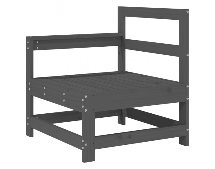 Sonata H Градински ъглови дивани, 2 бр, сиви, бор масив