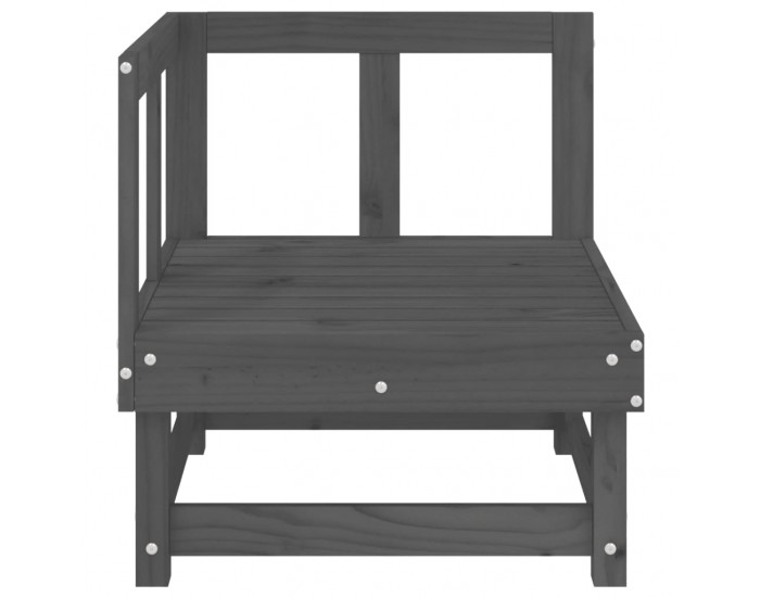 Sonata H Градински ъглов диван, сив, бор масив