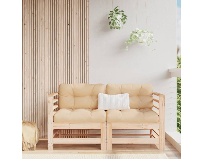 Sonata H Градински ъглови дивани, 2 бр, бор масив