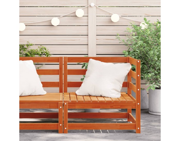 Sonata H Градински ъглов диван, восъчнокафяв, 70x70x67 см, бор масив