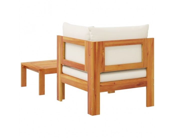 Sonata H Градински комплект дивани с възглавници от 2 части акация масив