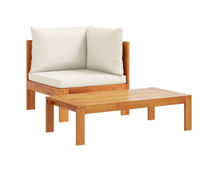 Sonata H Градински комплект дивани с възглавници от 2 части акация масив