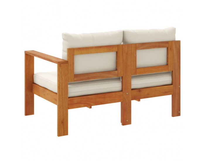 Sonata H Градински диван с 1 подлакътник, 2-местен, масивна акация