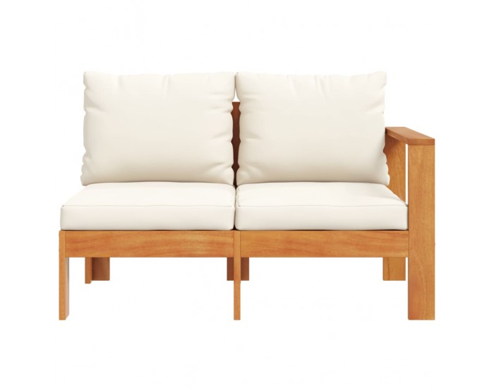 Sonata H Градински диван с 1 подлакътник, 2-местен, масивна акация