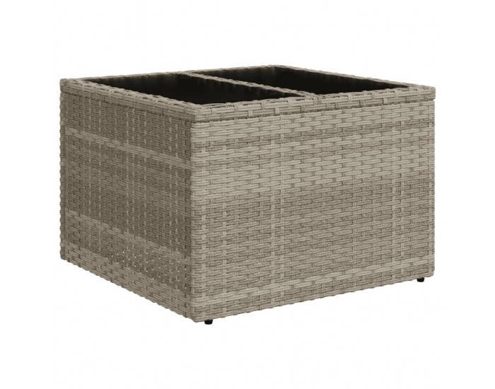 Sonata H Градински комплект с възглавници, 11 части, светлосив полиратан