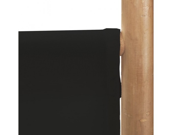 Sonata H Сгъваема 6-панелна преграда за стая 240 см бамбук и платно