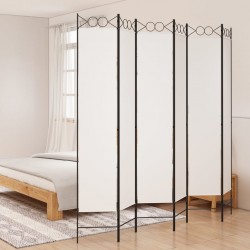 Sonata H Параван за стая, 6 панела, бял, 240x220 см, текстил - Електроуреди и Аксесоари за Всекидневната