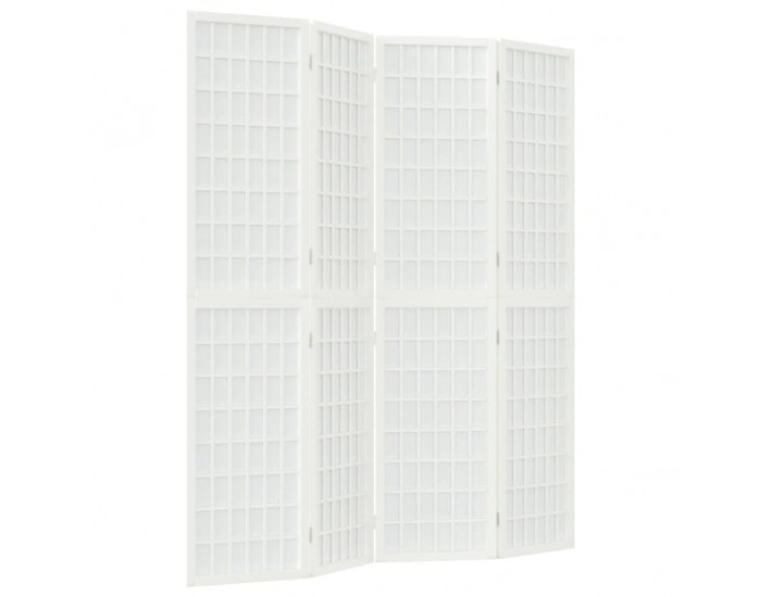 Sonata H Параван за стая, 4 панела, в японски стил, 160x170 cм, бял