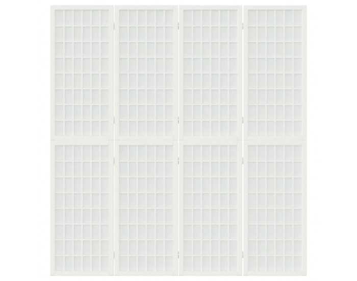 Sonata H Параван за стая, 4 панела, в японски стил, 160x170 cм, бял