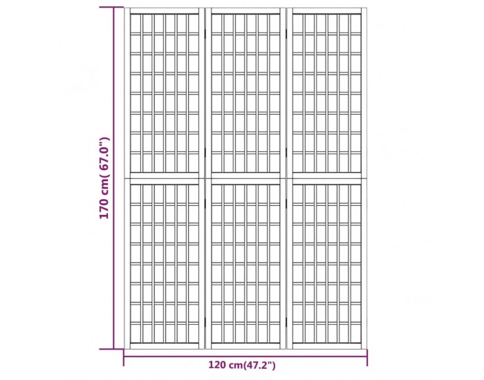 Sonata H Сгъваем параван за стая, 3 панела, в японски стил, 120x170 cм Sonata H Сгъваем параван за стая, 3 панела, в японски стил, 120x170 cм