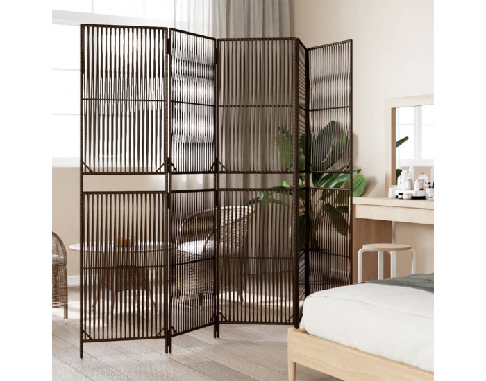 Sonata H Параван за стая, 5 панела, бежов, полиратан