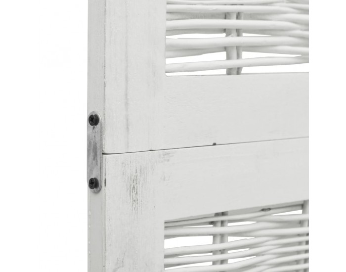 Sonata H Разделител за стая, 5 панела, бял, дърво пауловния масив