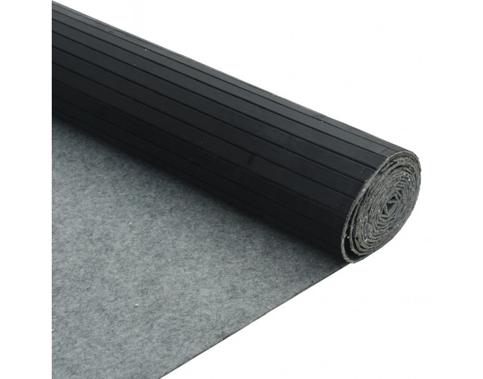 Sonata H Преграда за стая, черен, 165x400 см, бамбук