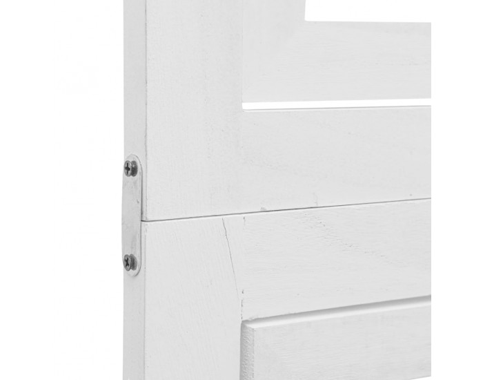 Sonata H Разделител за стая, 5 панела, бял, дърво пауловния масив