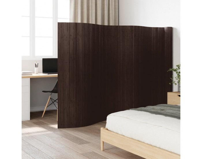 Sonata H Преграда за стая, тъмнокафяв, 165x800 см, бамбук
