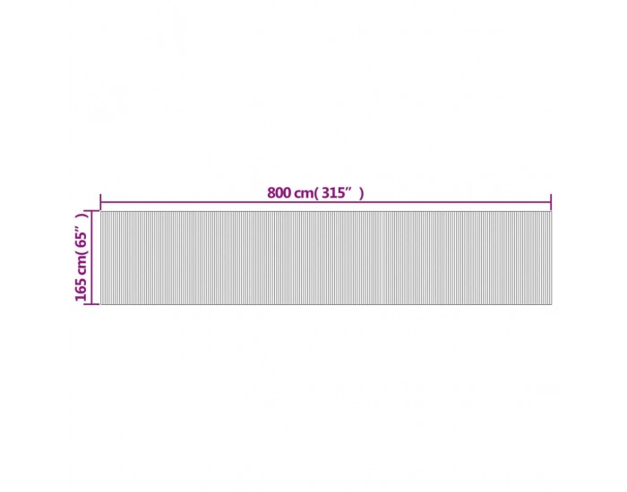 Sonata H Преграда за стая, тъмнокафяв, 165x800 см, бамбук