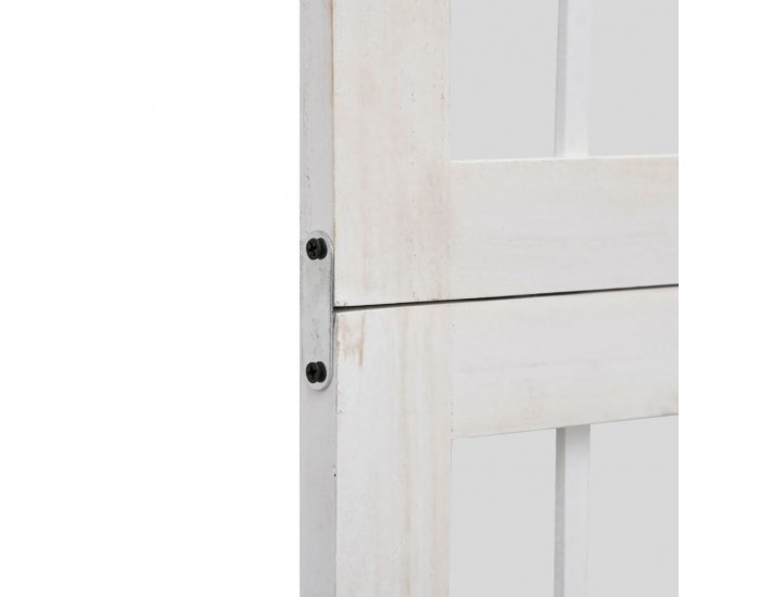 Sonata H Разделител за стая, 5 панела, бял, дърво пауловния масив