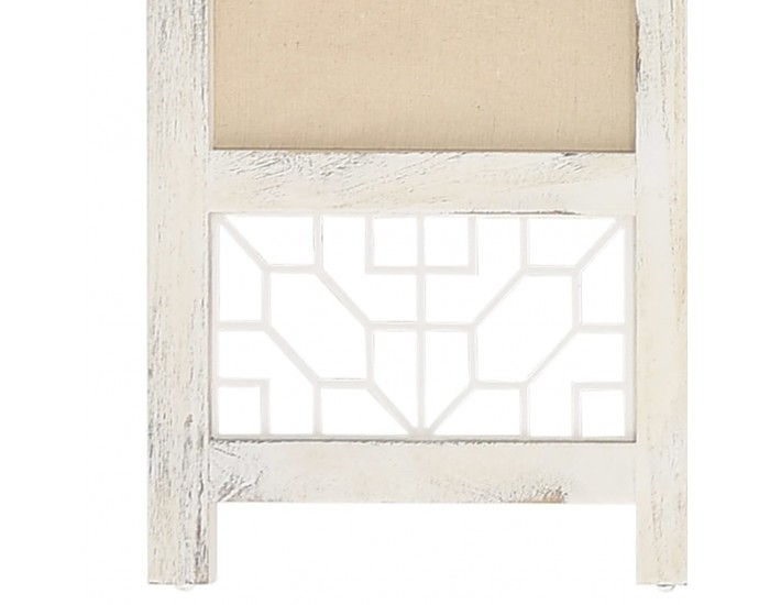 Sonata H Параван за стая, 5 панела, кремав, 175x165 cм, текстил