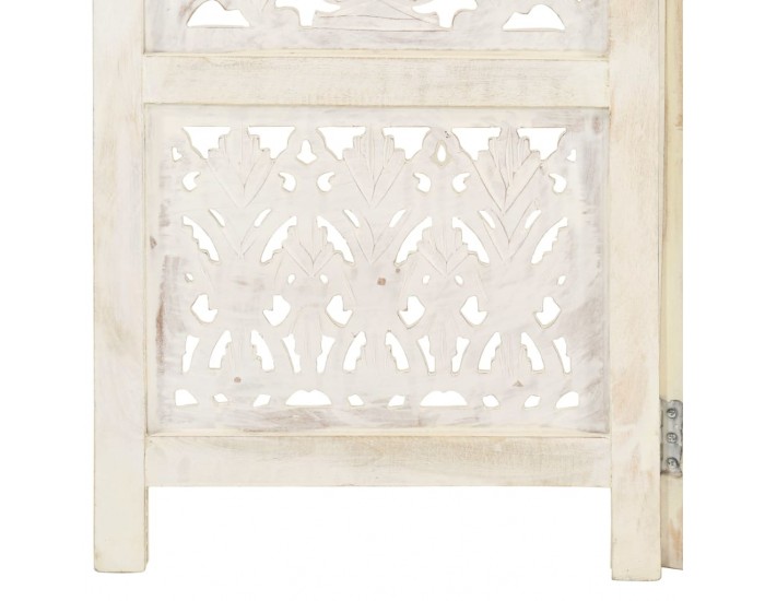 Sonata H Ръчно резбован параван, 5 панела, бял, 200x165 cм, манго масив Sonata H Ръчно резбован параван, 5 панела, бял, 200x165 cм, манго масив