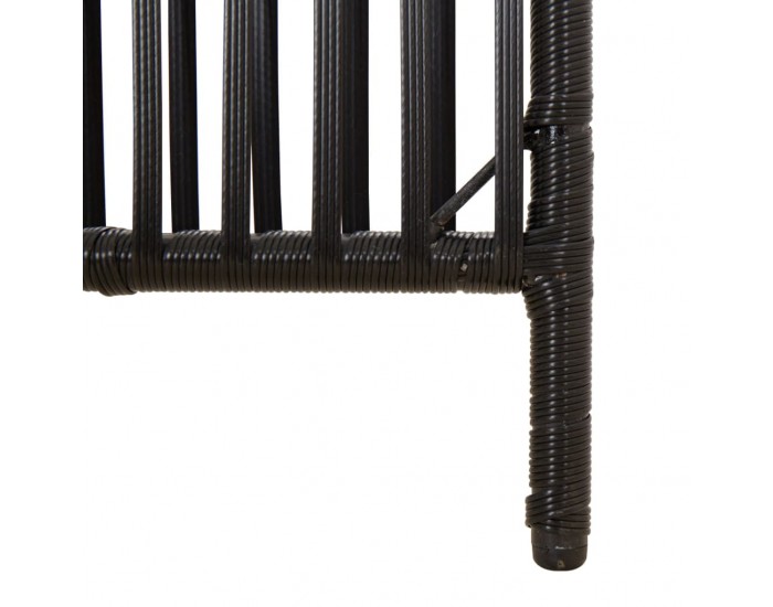 Sonata H Параван за стая, 6 панела, черен, полиратан