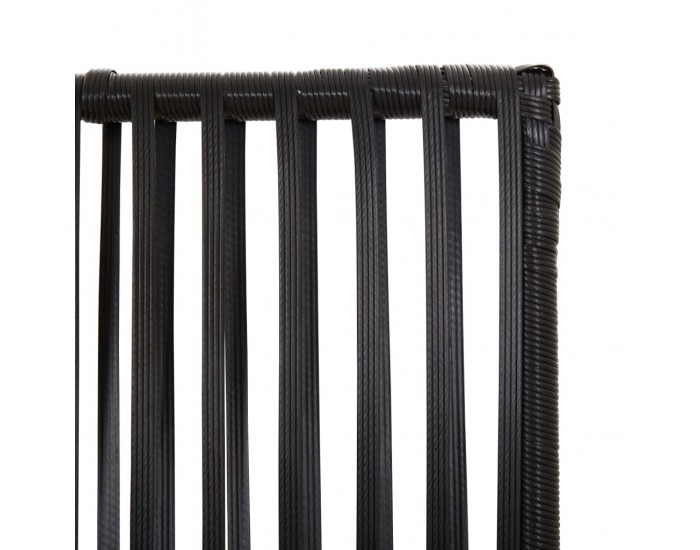 Sonata H Параван за стая, 6 панела, черен, полиратан