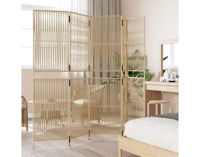 Sonata H Параван за стая, 5 панела, бежов, полиратан