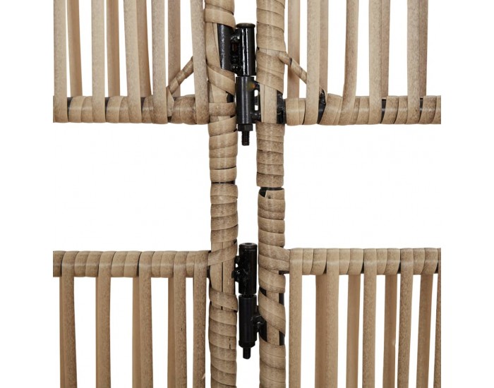 Sonata H Параван за стая, 5 панела, бежов, полиратан