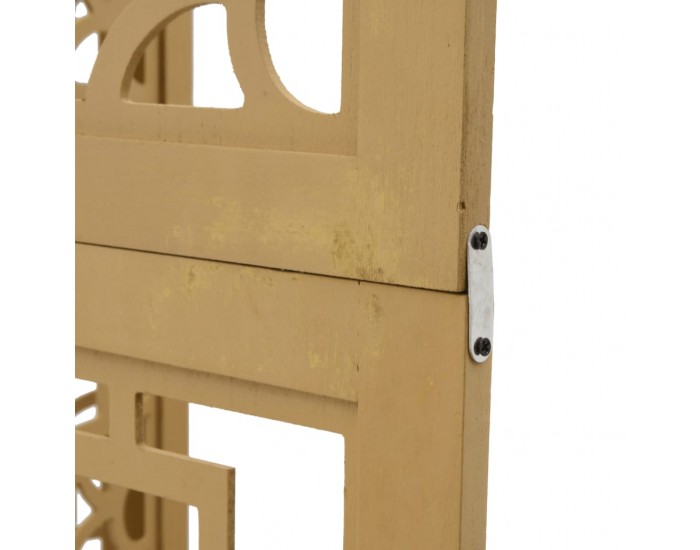 Sonata H Разделител за стая, 4 панела, кафяв, дърво пауловния масив