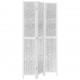 Sonata H Разделител за стая, 3 панела, бял, дърво пауловния масив