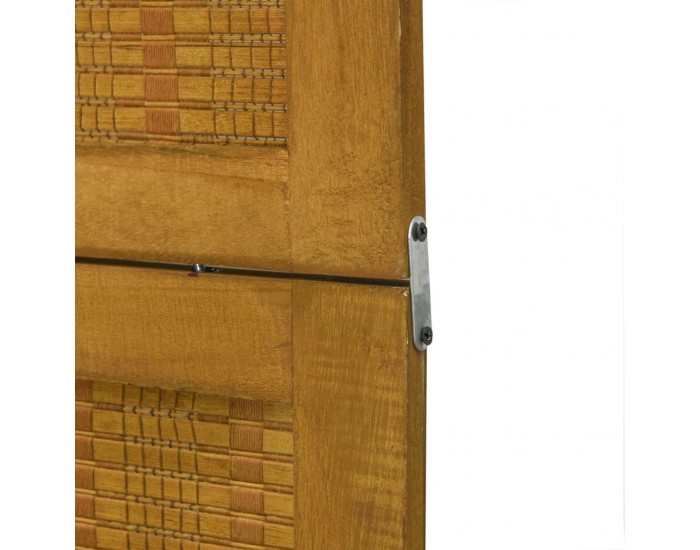 Sonata H Разделител за стая, 4 панела, кафяв, дърво пауловния масив