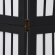Sonata H Разделител за стая, 6 панела, черен, дърво пауловния масив