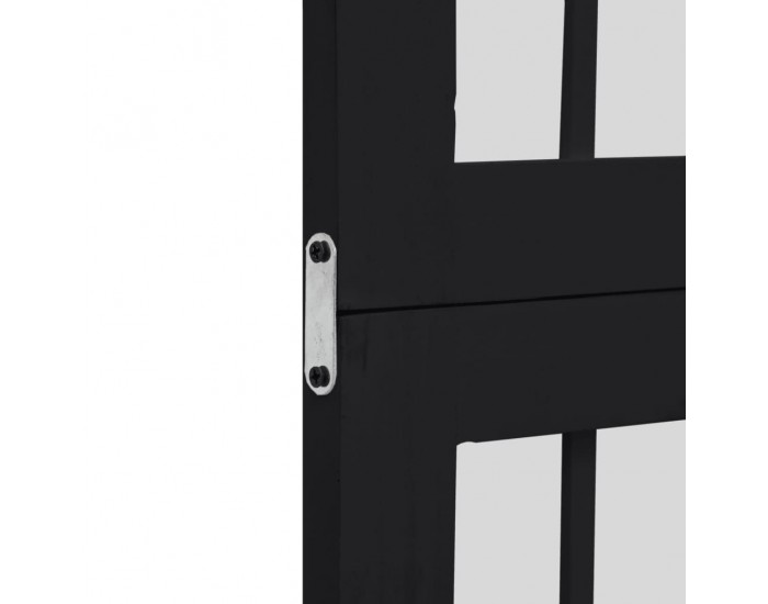 Sonata H Разделител за стая, 6 панела, черен, дърво пауловния масив