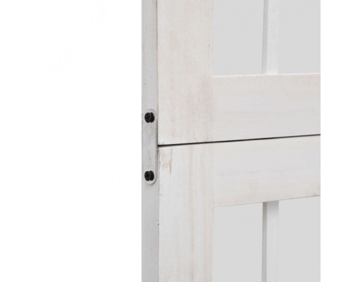 Sonata H Разделител за стая, 5 панела, бял, дърво пауловния масив