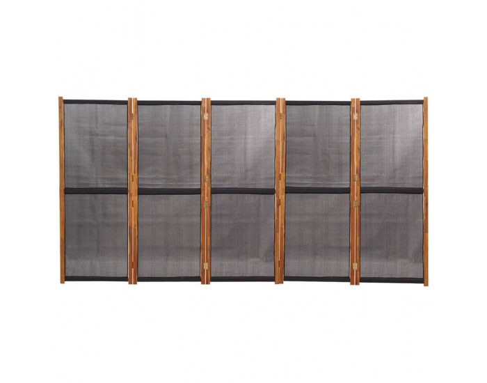 Sonata H Параван за стая, 5 панела, черен, 350x180 cм