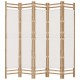 Sonata H Сгъваема 5-панелна преграда за стая 200 см бамбук и платно