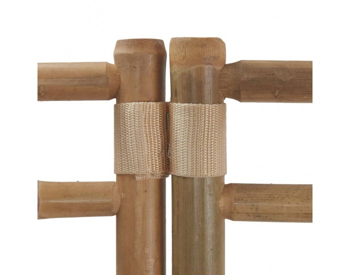 Sonata H Сгъваема 5-панелна преграда за стая 200 см бамбук и платно