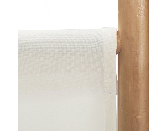 Sonata H Сгъваема 5-панелна преграда за стая 200 см бамбук и платно