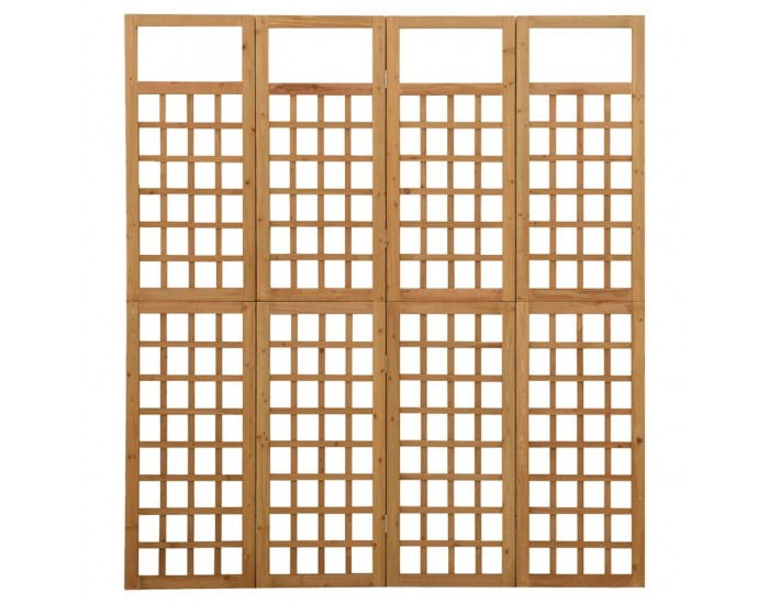 Sonata H Параван за стая, 4 панела, масивна ела, 161x180 см