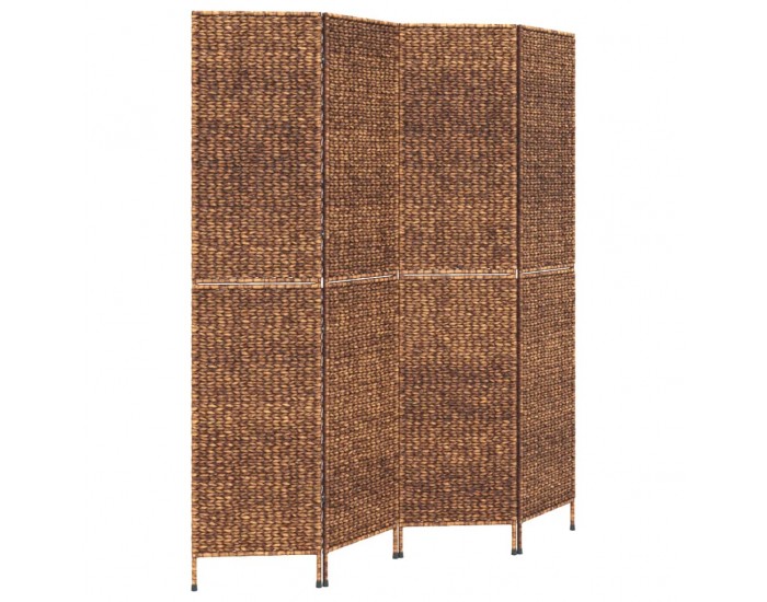 Sonata H Разделител за стая, 4 панела, кафяв, 163x180 см, воден хиацинт