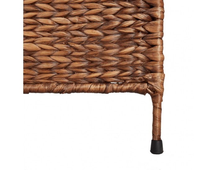 Sonata H Разделител за стая, 4 панела, кафяв, 163x180 см, воден хиацинт