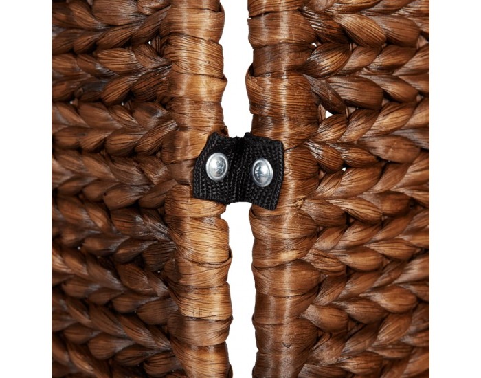 Sonata H Разделител за стая, 4 панела, кафяв, 163x180 см, воден хиацинт