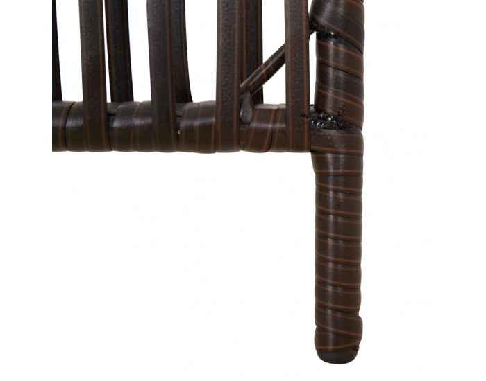 Sonata H Параван за стая, 3 панела, кафяв, полиратан