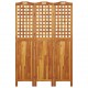 Sonata H Параван за стая, 3 панела, 121,5x2x180 cм, акациево дърво масив