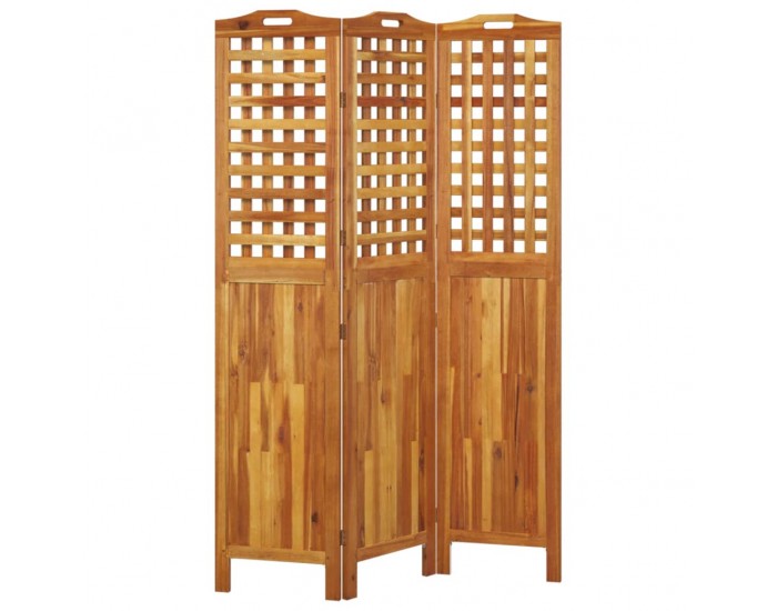Sonata H Параван за стая, 3 панела, 121,5x2x180 cм, акациево дърво масив