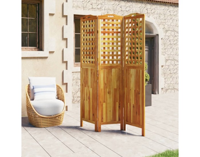 Sonata H Параван за стая, 3 панела, 121,5x2x180 cм, акациево дърво масив