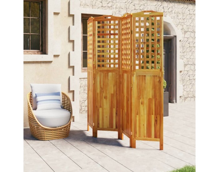 Sonata H Параван за стая, 4 панела, 162x2x180 cм, акациево дърво масив