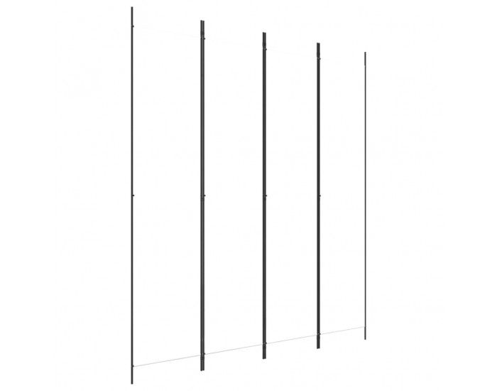 Sonata H Параван за стая, 4 панела, бял, 200x220 см, текстил