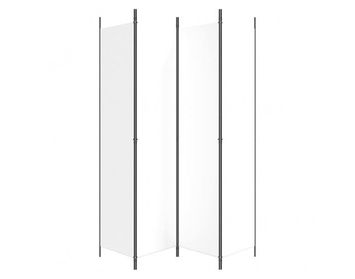 Sonata H Параван за стая, 4 панела, бял, 200x220 см, текстил